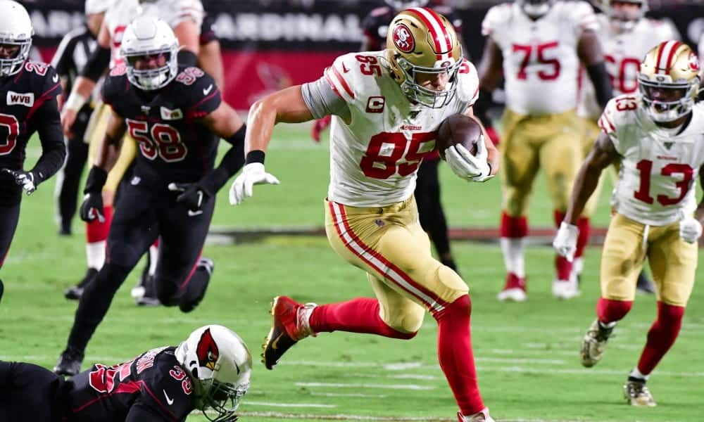 With Rob Gronkowski retired, 49ers' George Kittle climbs ranks of