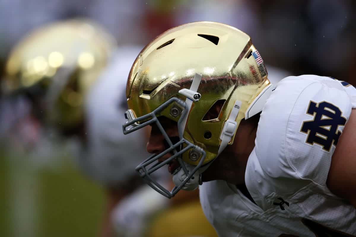 Former Notre Dame TE Cole Kmet is back taking classes