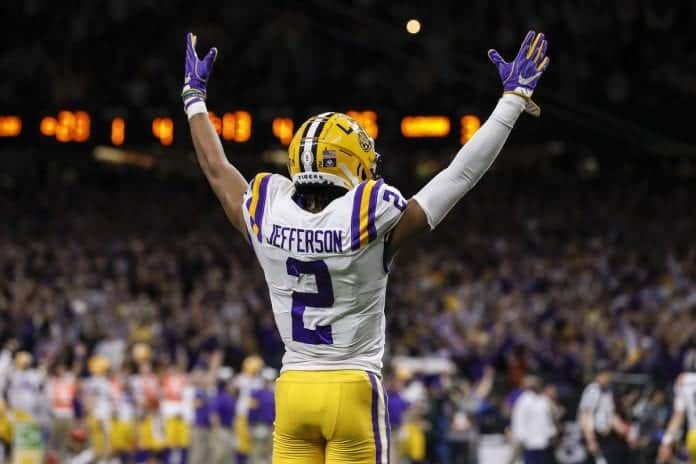 LSU wideout Justin Jefferson slips in round 1 to Minnesota Vikings