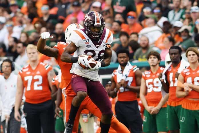 Virginia Tech cornerback Jermaine Waller has the potential to rise