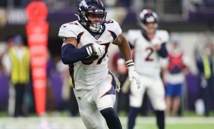 Denver Broncos TE Noah Fant's rookie year was successful yet turbulent