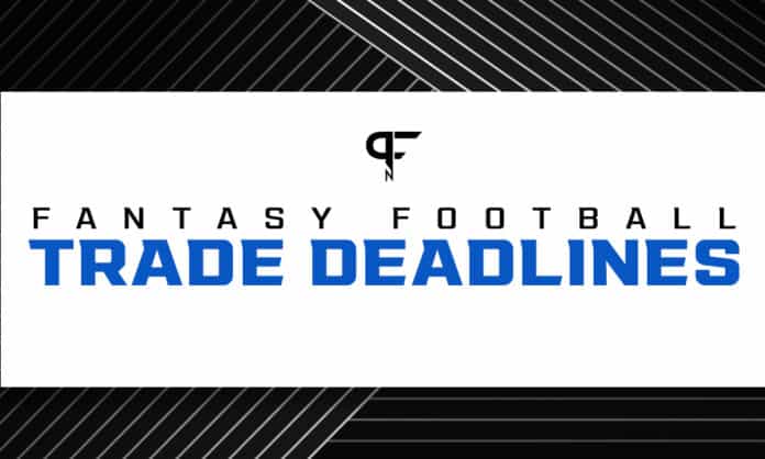 When is the fantasy football trade deadline on different platforms?