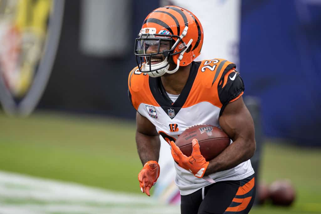 October 25, 2020: Giovani Bernard #25 of the Cincinnati Bengals