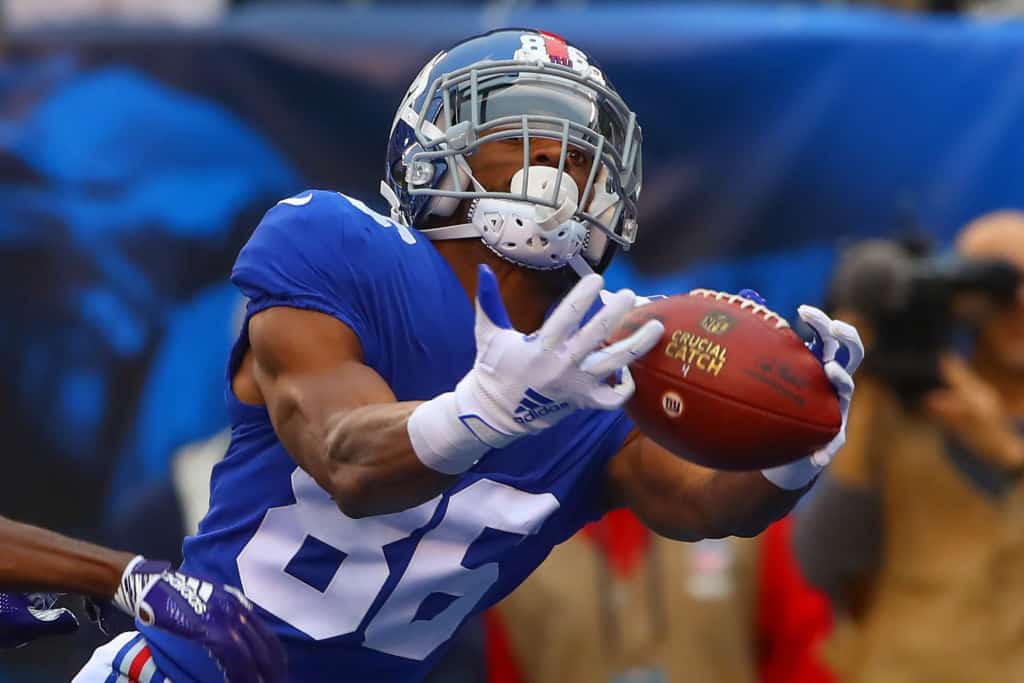 Wide receiver Darius Slayton of the New York Giants makes a catch