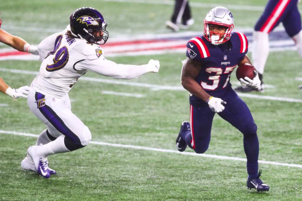 Damien Harris injury update: Patriots running back not spotted at