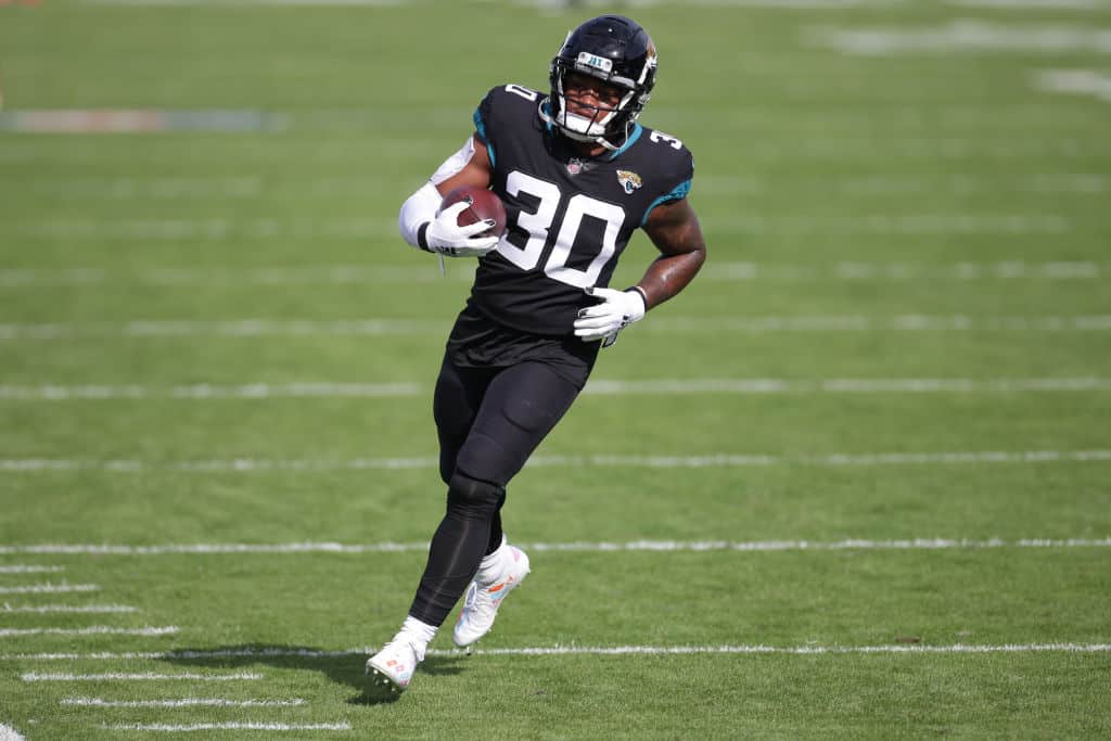 Runningback James Robinson of the Jacksonville Jaguars on a running News  Photo - Getty Images