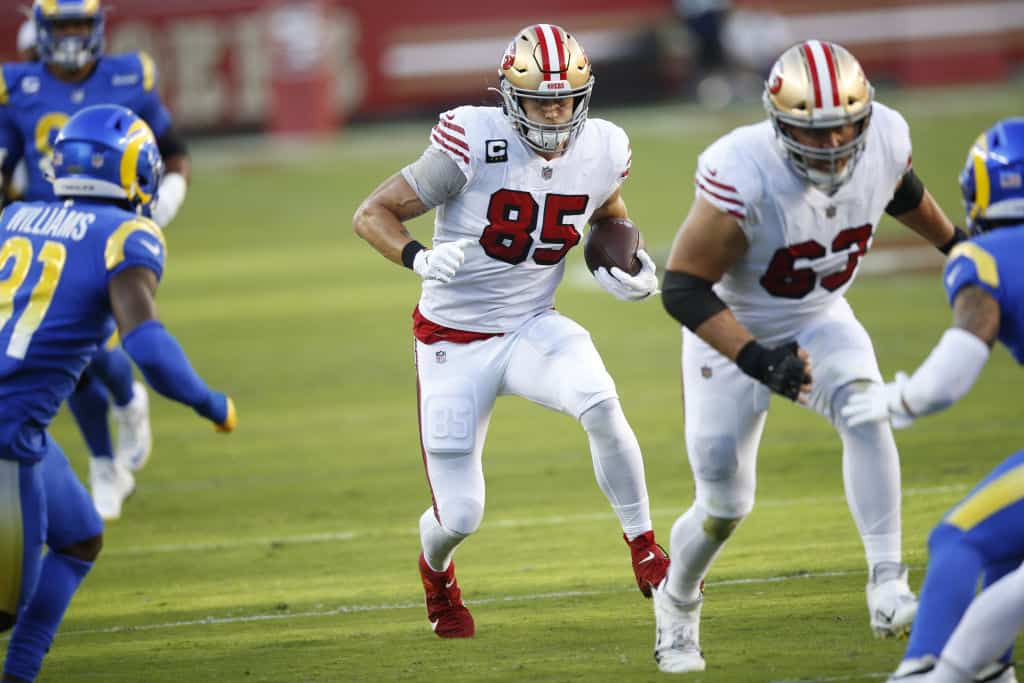 Niners place star tight end Kittle on IR