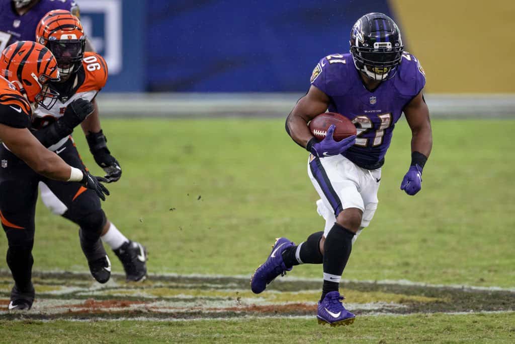 Ravens' Mark Ingram Reaches 1,000 Rushing Yards For Third Time In