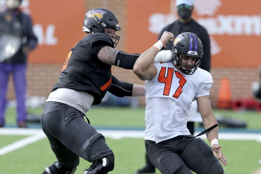 UNI Football's NFL Pro Day 2022, Trevor Penning & Isaiah Weston