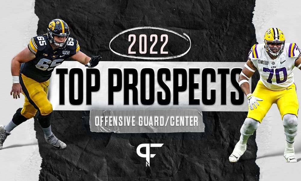 Top guards and centers in the 2022 NFL Draft include Tyler Linderbaum, Kenyon Green
