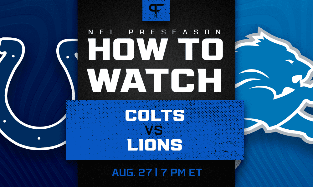 Colts vs. Lions: How to watch, start time, odds, live streams, TV