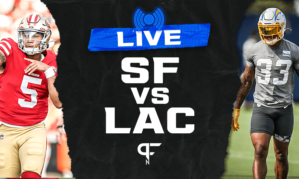 chargers vs 49ers live