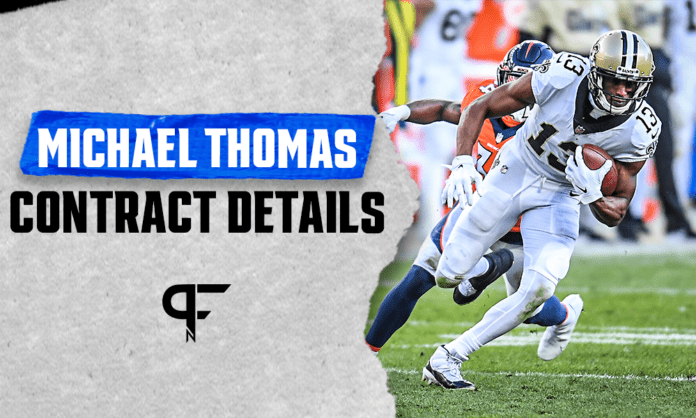 Michael Thomas' contract details, salary cap impact, and bonuses