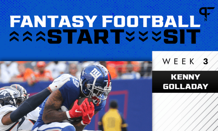 Kenny Golladay Start/Sit Week 3: Giants WR needs to prove himself
