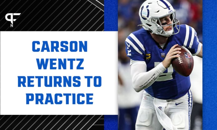 Colts QB Carson Wentz (ankle) practices Friday, will he play Sunday vs. Titans?