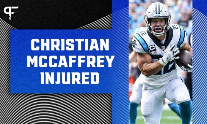 Carolina Panthers running back Christian McCaffrey (22) during the