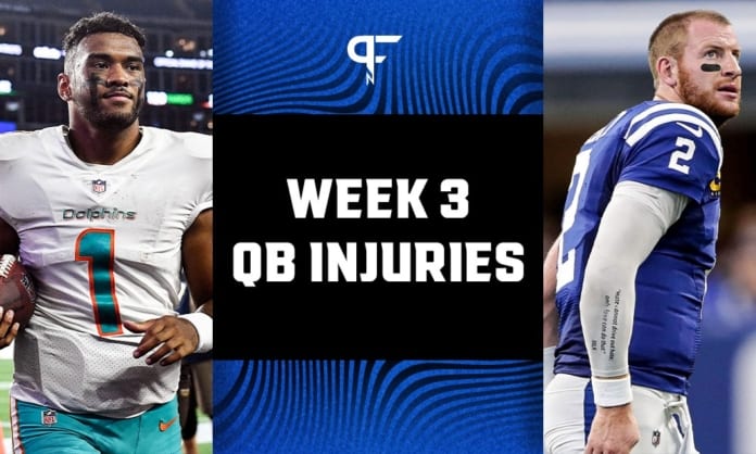 Latest on Tua Tagovailoa, Carson Wentz, Andy Dalton, and Derek Carr injuries heading into Week 3