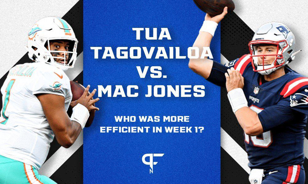 Dolphins at Patriots: Alabama QBs Tua, Mac Jones face off