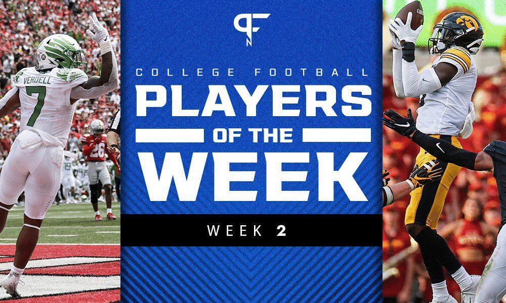 College Football Players of the Week: CJ Verdell and Matt Hankins best of  Week 2