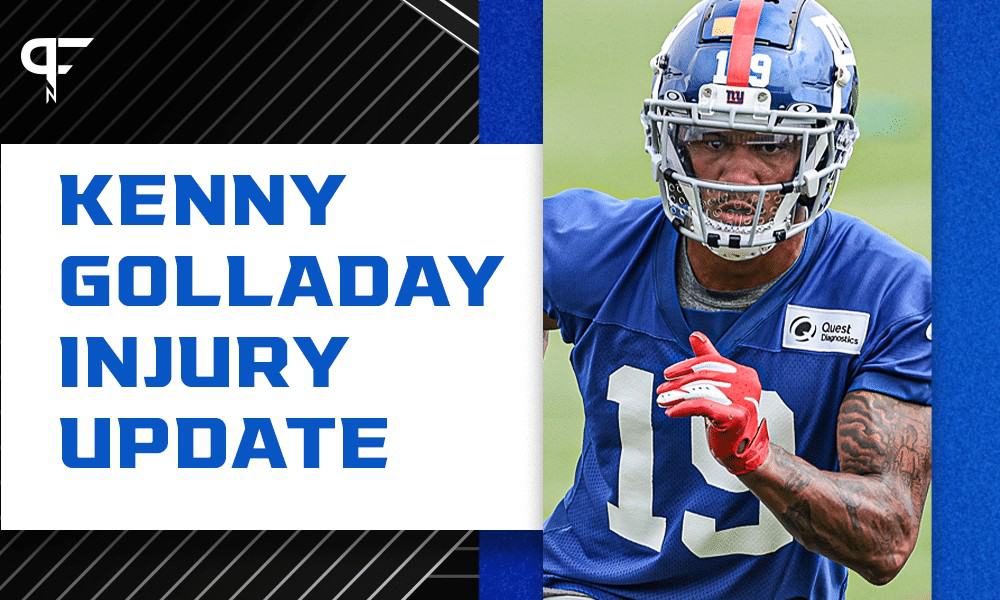 Daniel Jones-Kenny Golladay chemistry building at Giants camp