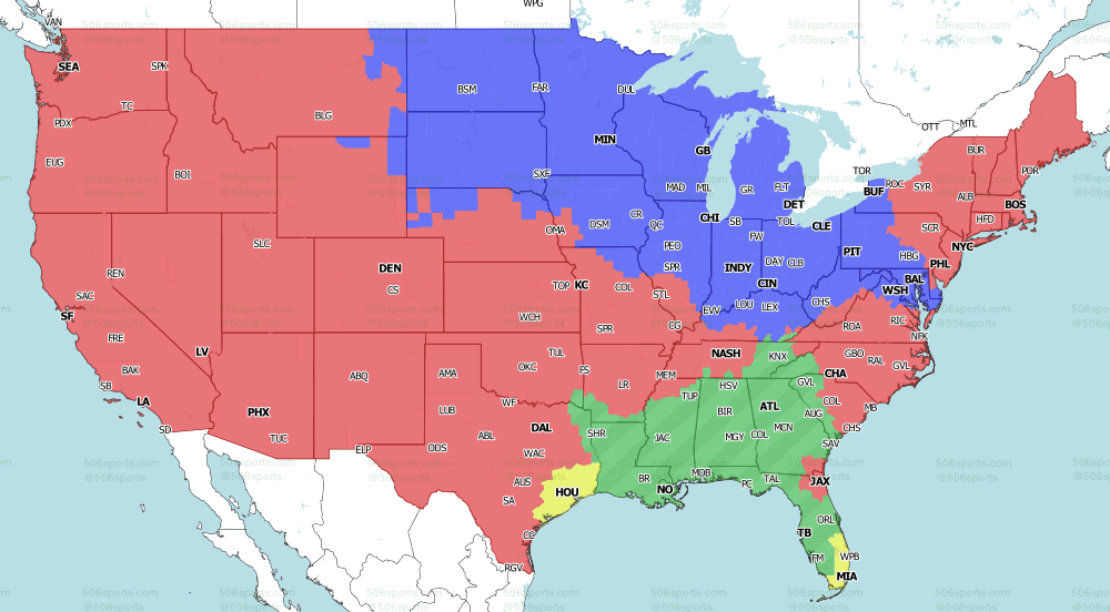 NFL Coverage Map Week 9: TV Schedule for FOX, CBS Broadcasts