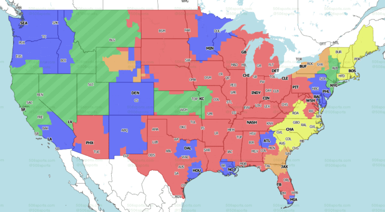 NFL Coverage Map Week 9: TV schedule for FOX, CBS broadcasts