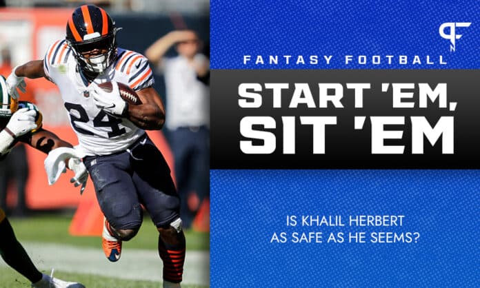 Khalil Herbert Fantasy Start/Sit Advice for Week 8: Is he as safe as he  seems?