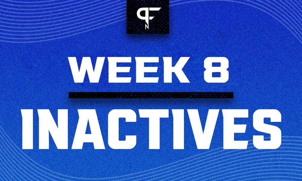 Gameday inactives, injuries and weather: Week 8