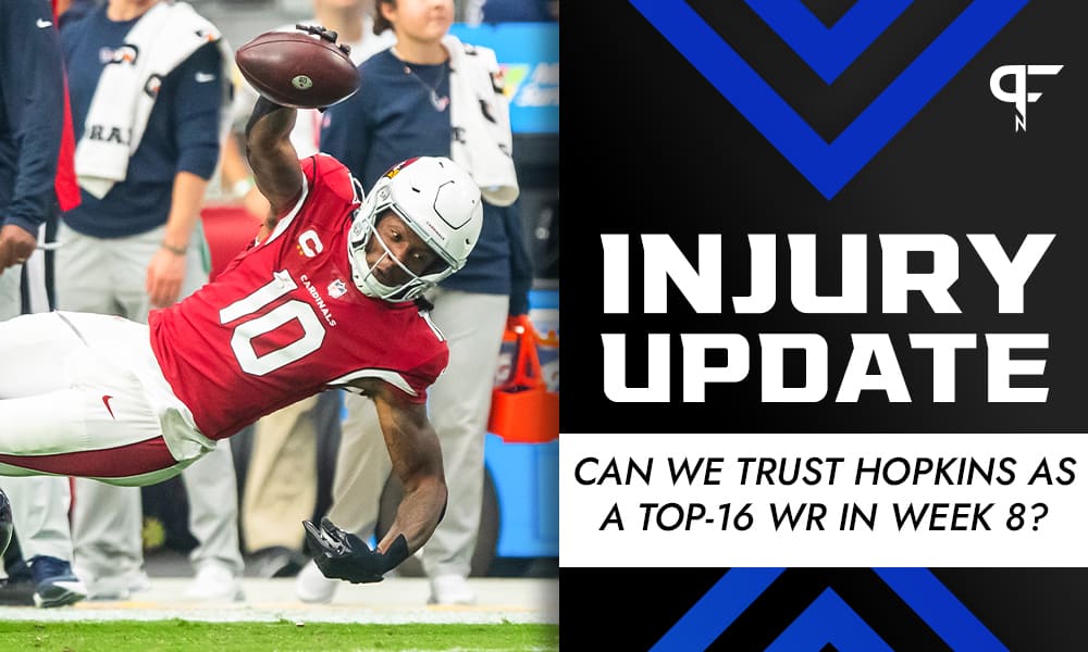 DeAndre Hopkins injury update: Cardinals WR hurting in Week 8 vs. Packers -  DraftKings Network