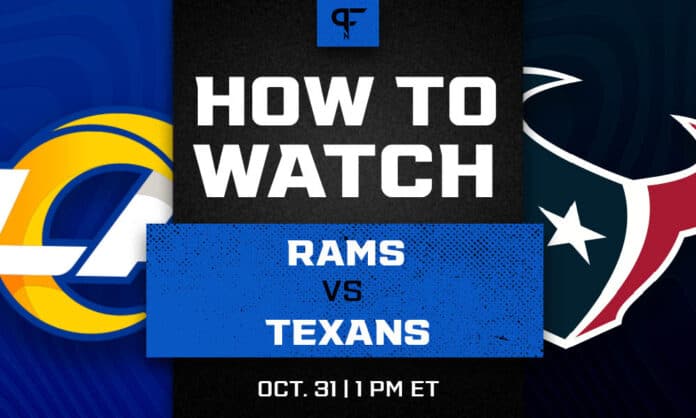 Rams vs. Texans live stream: How to watch Sunday's NFL game on FOX via live  stream in Week 8 - DraftKings Network