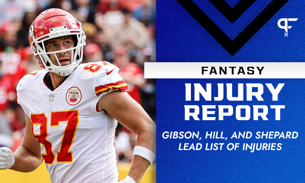 Fantasy Injury Report: Antonio Gibson, Tyreek Hill, Sterling Shepard injury  updates