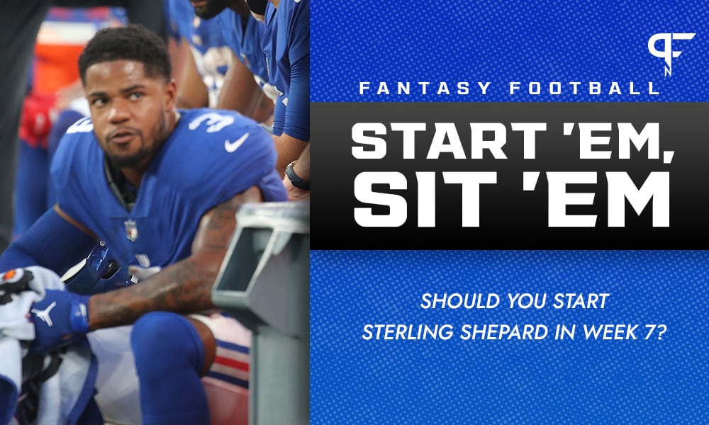 Fantasy football start/sit advice: What to do with Sterling Shepard, Darius  Slayton in Week 9 - DraftKings Network