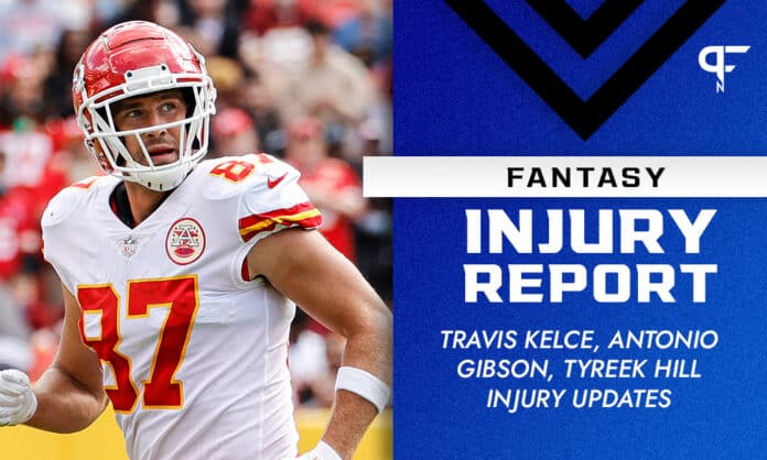 Fantasy Injury Report: Travis Kelce, Antonio Gibson, Tyreek Hill injury  updates