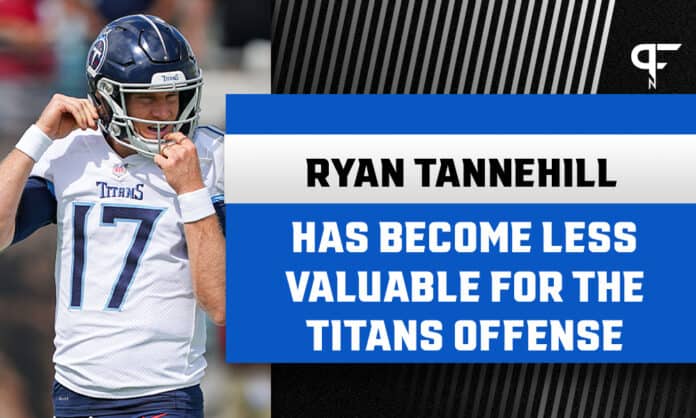 Ryan Tannehill has become less valuable for the Titans' offense through Week 5