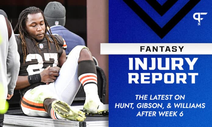 Fantasy Injury Report: Kareem Hunt, Antonio Gibson, Mike Williams injury  updates