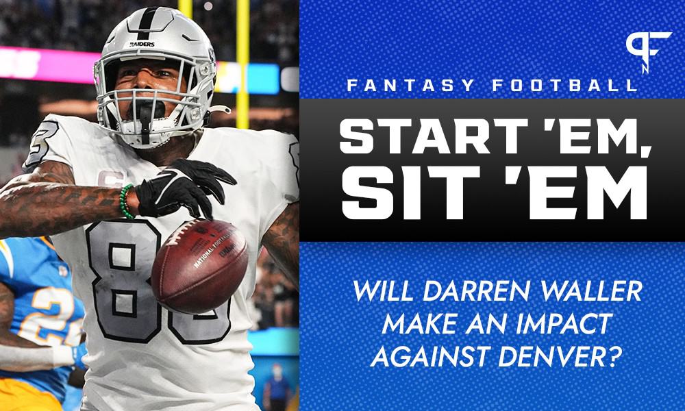 Darren Waller Start/Sit Week 6: Should fantasy managers worry about Waller's  knee in a difficult matchup?