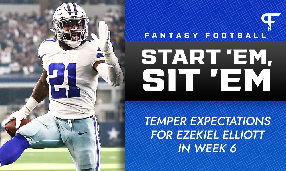 Ezekiel Elliott Start/Sit Week 6 Temper your expectations with the