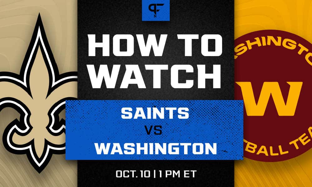 Saints vs. Washington live stream: How to watch Sunday's Week 5 NFL game  via live stream - DraftKings Network