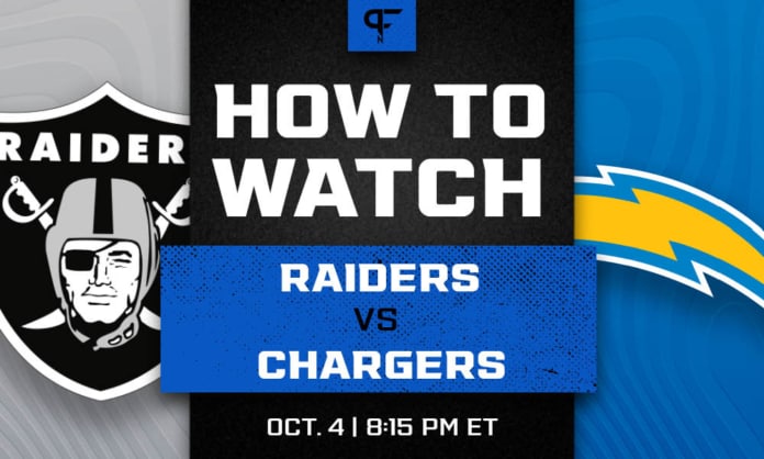 Who plays on Monday Night Football tonight in Week 4? Raiders vs. Chargers  channel, start time,