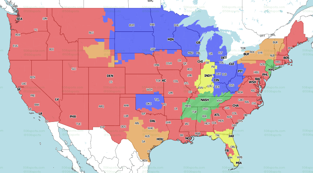 NFL Coverage Map Week 4: TV schedule for FOX, CBS broadcasts