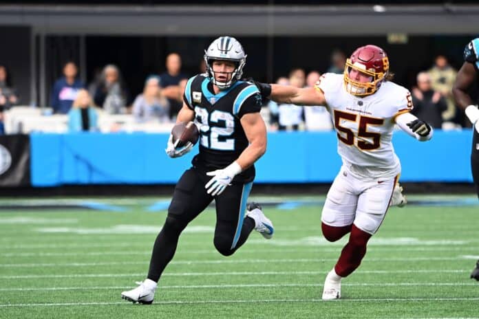 Panthers start Chuba Hubbard as Christian McCaffrey is out