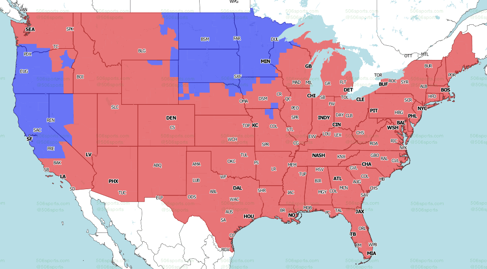 NFL Coverage Map Week 12: TV schedule for FOX, CBS broadcasts