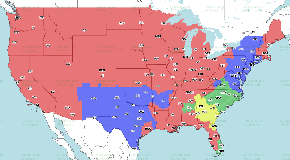 FOX Early NFL TV coverage map for Week 12 2021