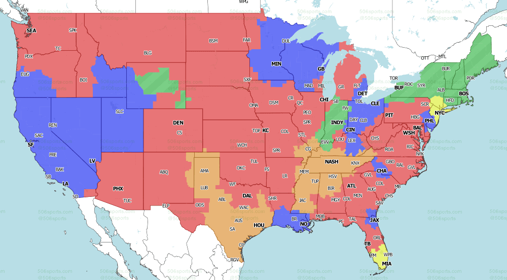 NFL Coverage Map Week 11: TV schedule for FOX, CBS broadcasts