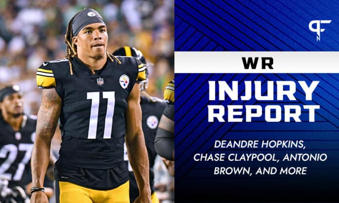 Fantasy WR Injury Report Week 11: DeAndre Hopkins, Chase Claypool, Antonio Brown, and more