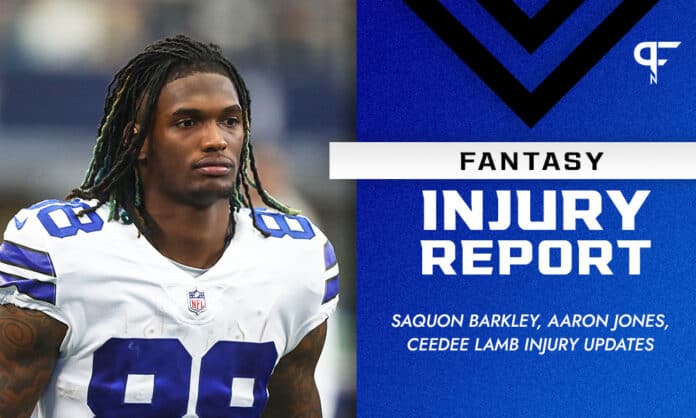 Fantasy Injury Report: Saquon Barkley, Aaron Jones, CeeDee Lamb injury updates