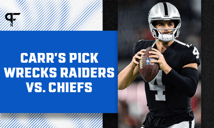 Derek Carr breaks down his brutal pick that ended any chance of a Raiders win vs. Chiefs