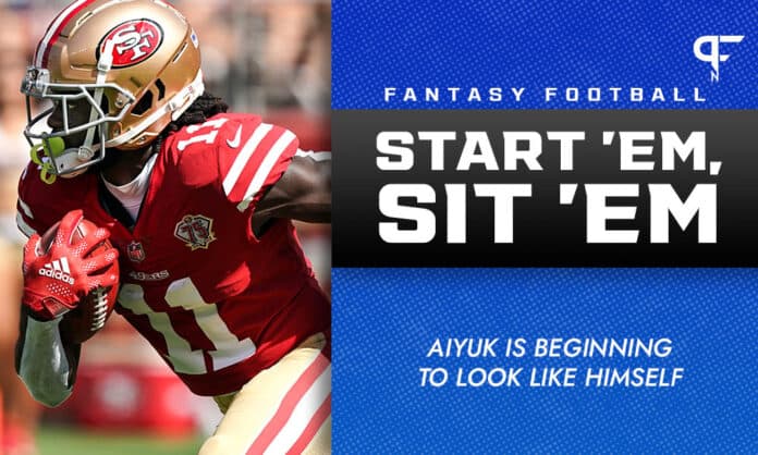 Brandon Aiyuk Start/Sit Week 10: Aiyuk is starting to look like