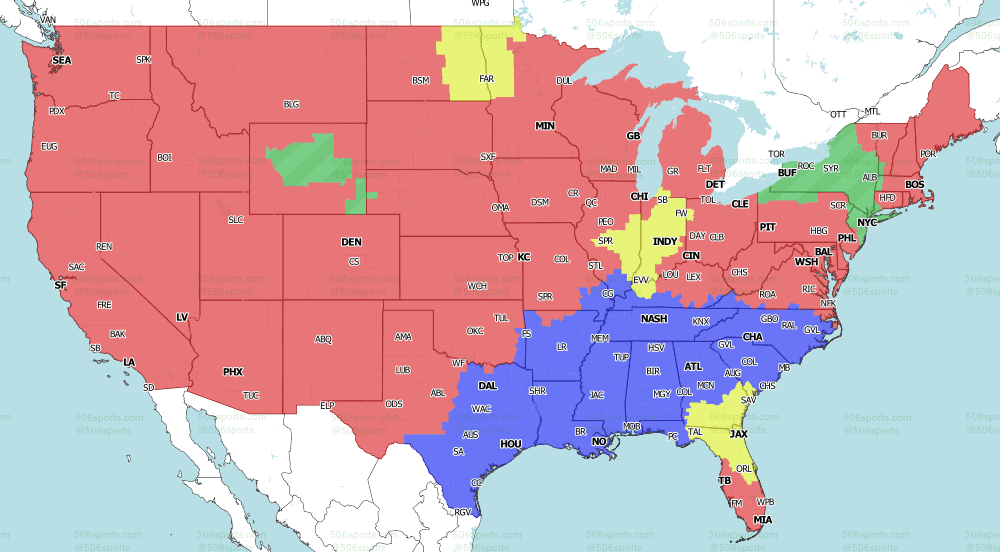 NFL Coverage Map Week 10: TV Schedule for FOX, CBS Broadcasts