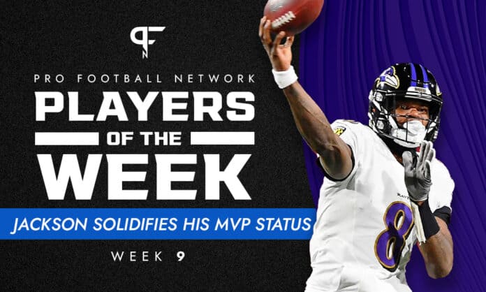 Week 9 NFL Players of the Week: Jackson continues MVP campaign as